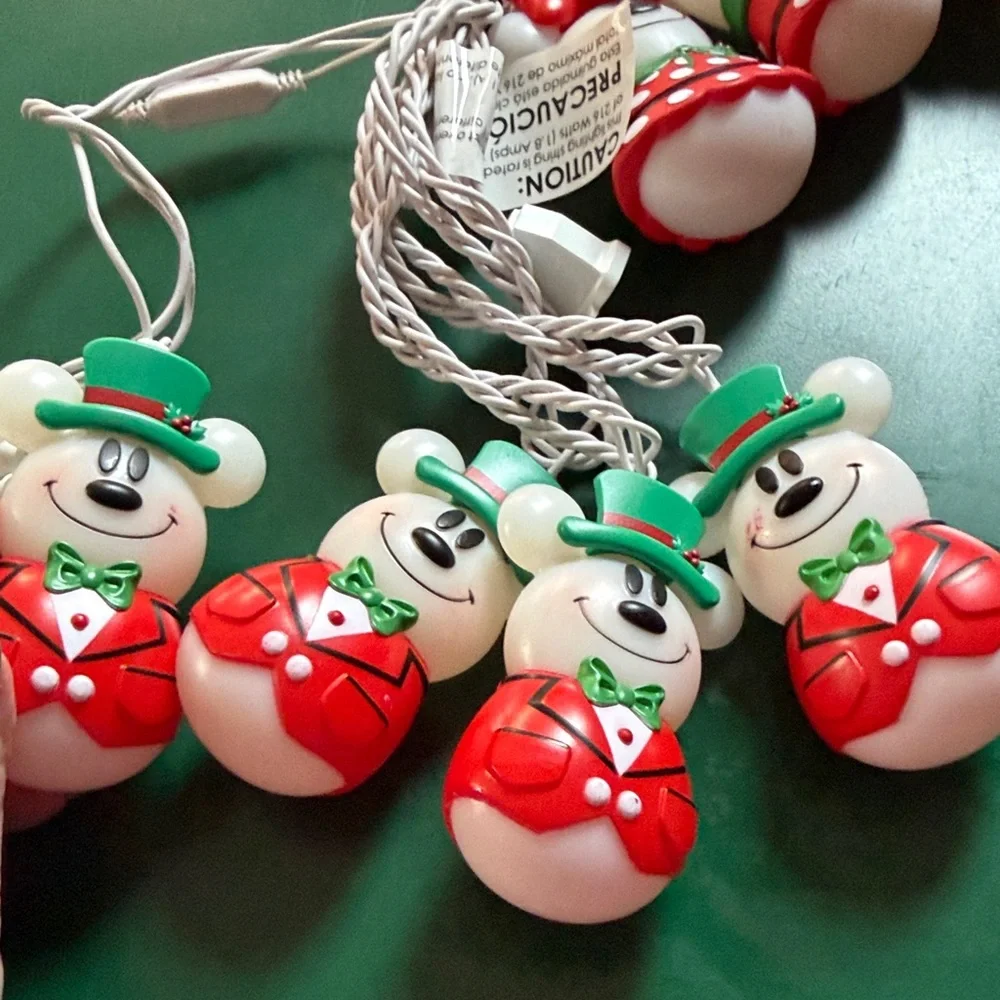 Disney Magic Holiday Mickey & Minnie LED Light String - Red, Green, White